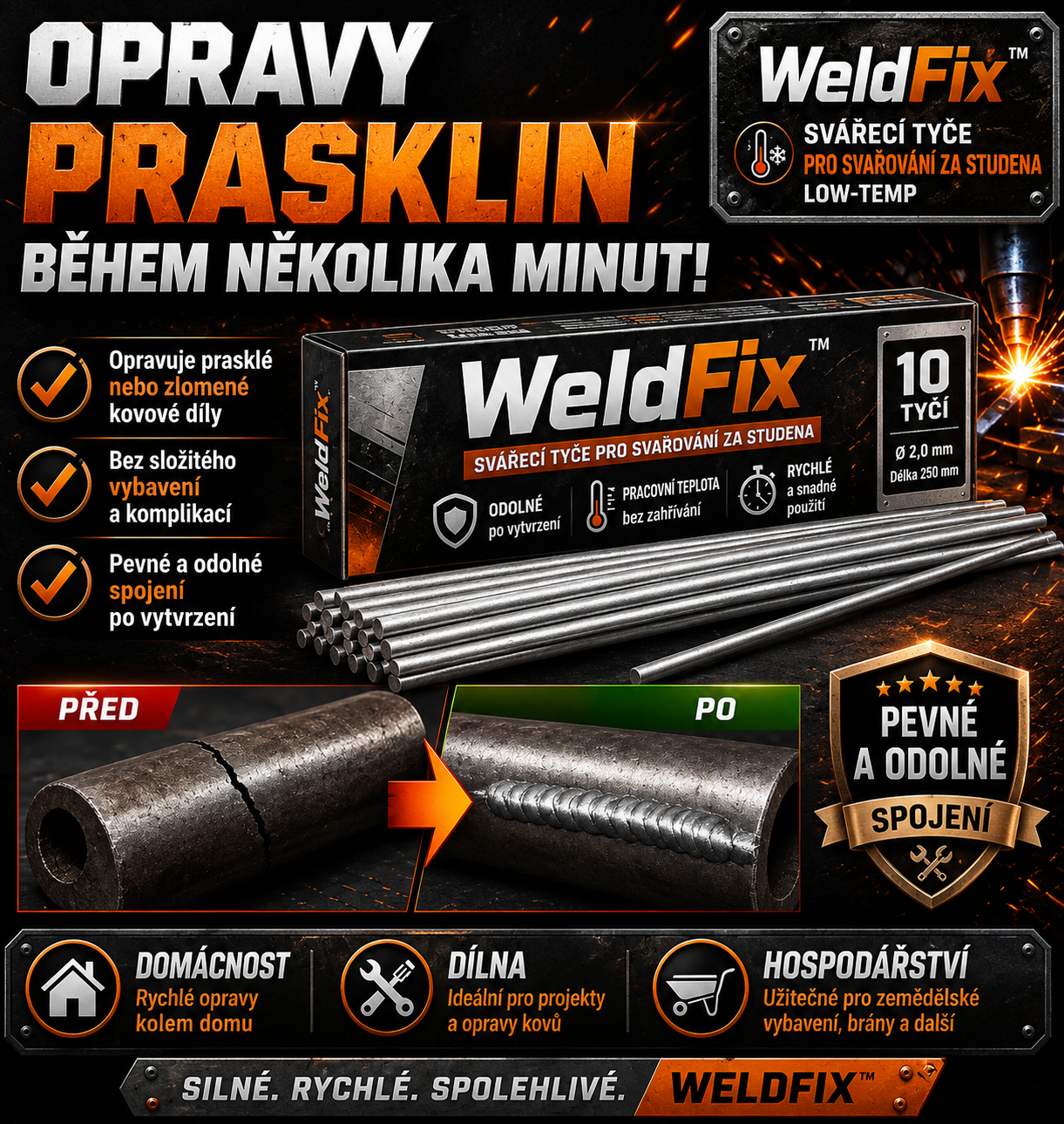 Univerzální Svařovací Tyčinky WeldFix™