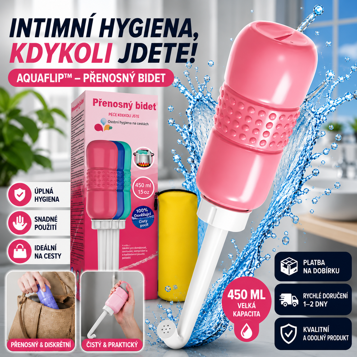AquaFlip™ – Přenosný Bidet Pro Dokonalou Hygienu
