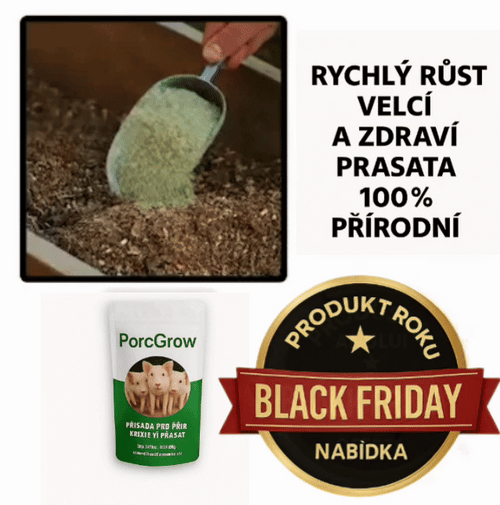 Přírodní doplněk pro podporu růstu prasat
