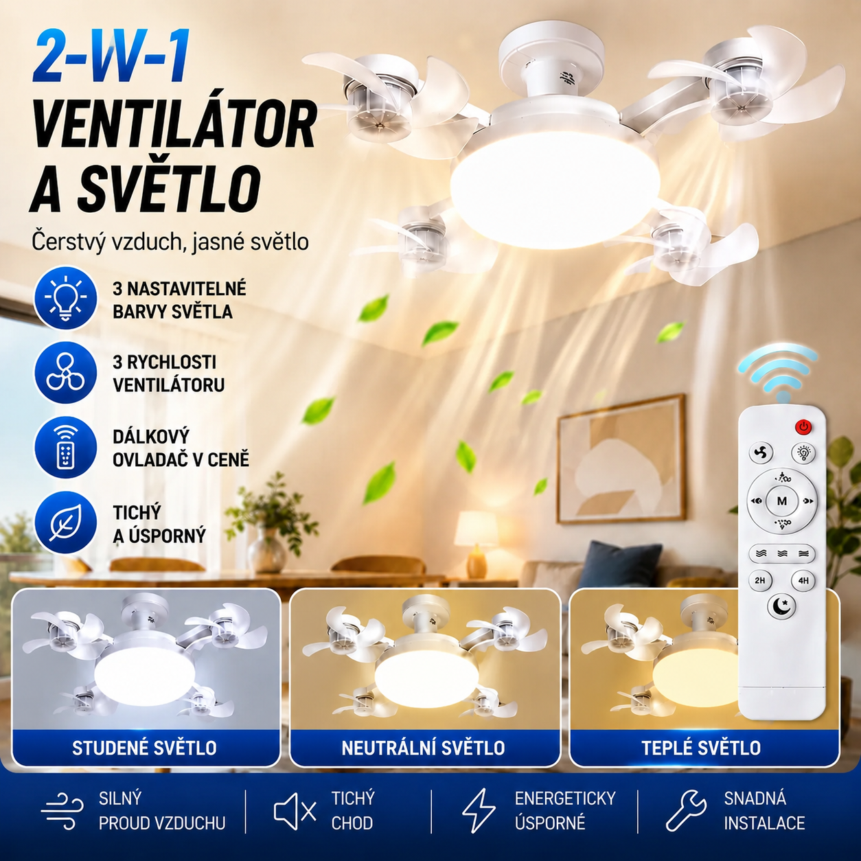 Ventilátor Se Světlem AirLumin™