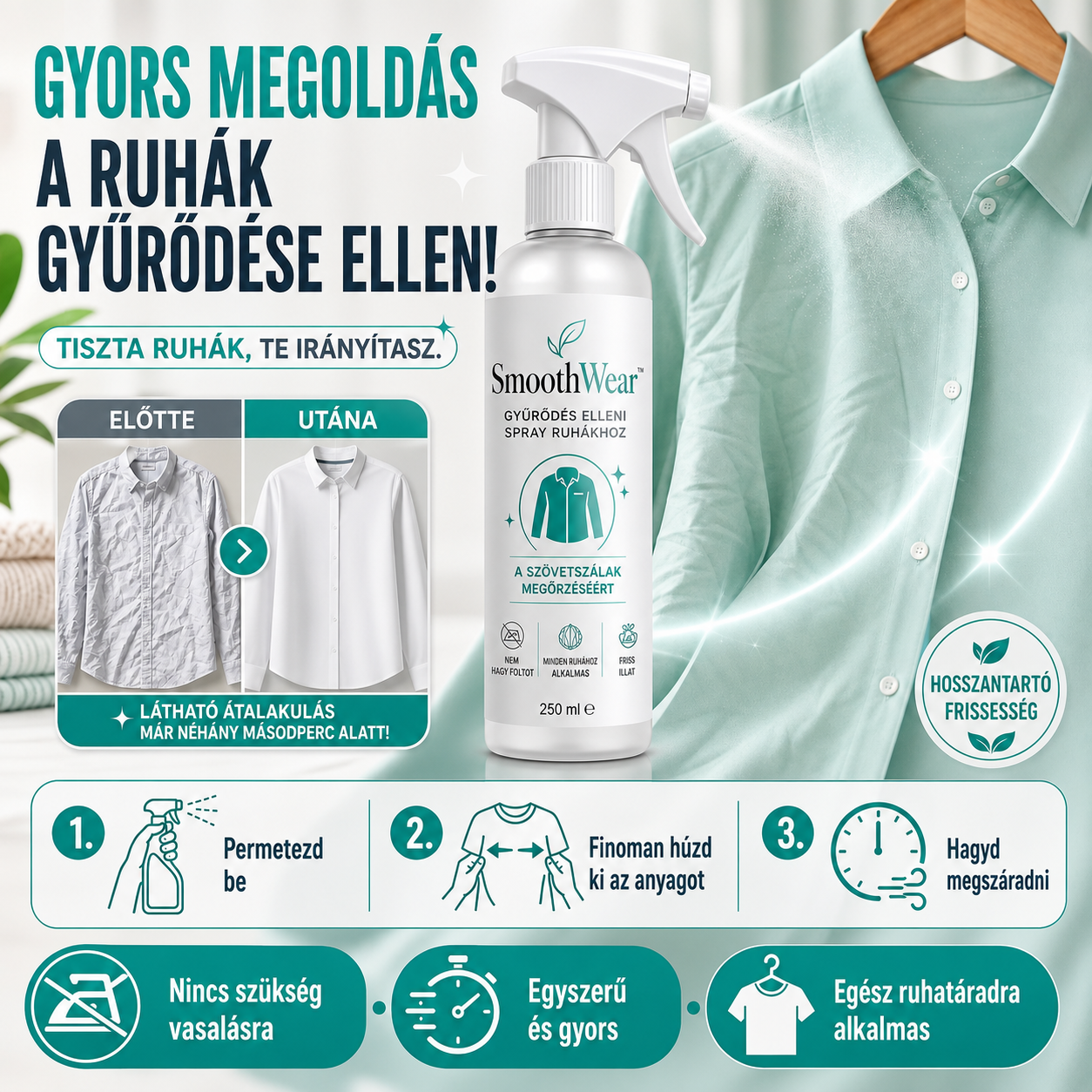 Sprej Na Vyhlazení Oblečení – SmoothWear™
