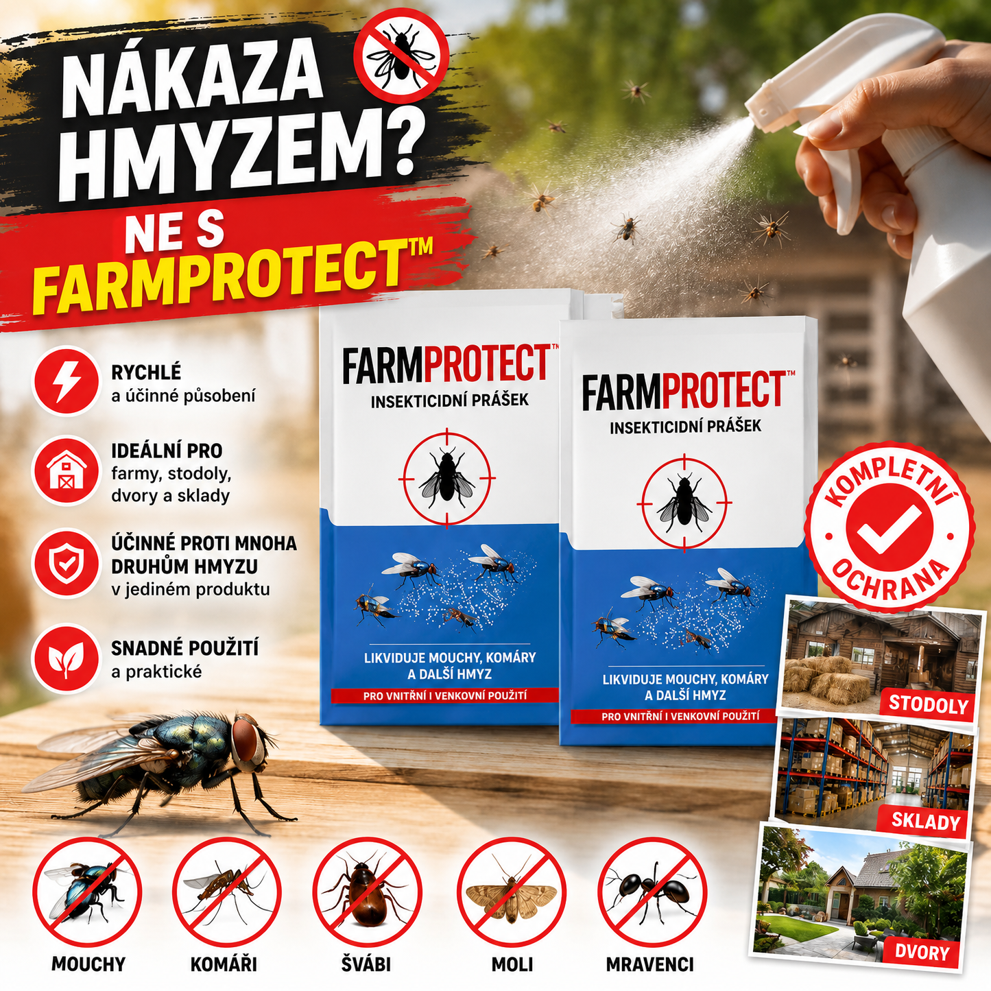 Roztok Proti Komárům A Mouchám FarmProtect™