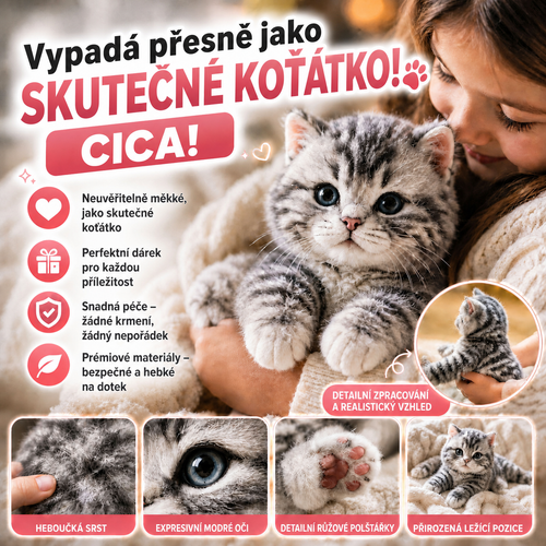Realistická Plyšová Kočička KittyLove™